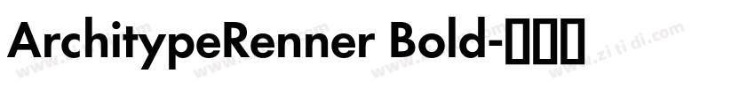 ArchitypeRenner Bold字体转换